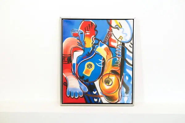 Gerahmtes Gemälde auf Leinwand