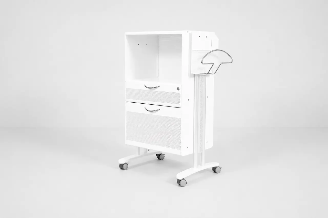 Rollcontainer aus weißem Metall — Bild 1