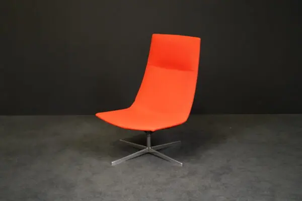 Arper Hochlehner / Drehstuhl Aluminium Stoff