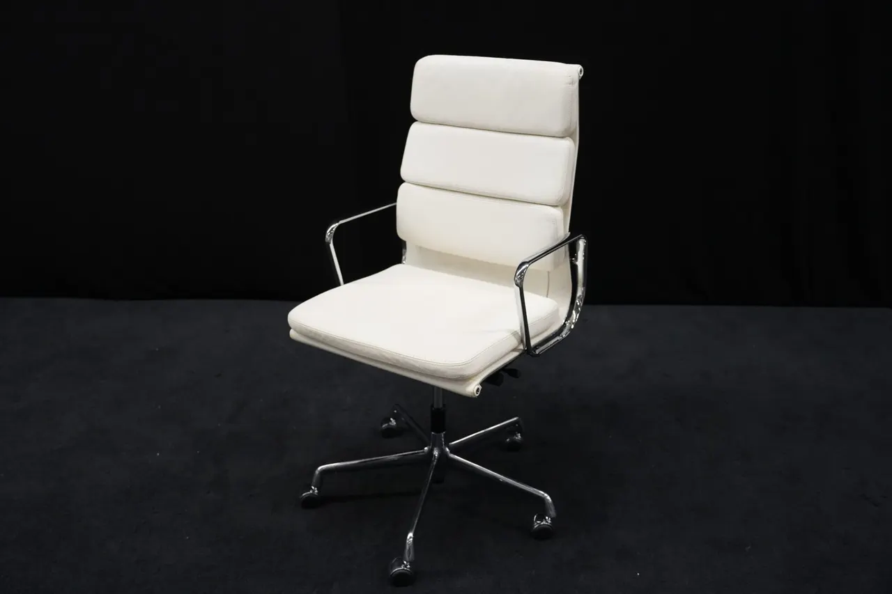 Herman Miller für Vitra EA 219 Soft Pad Leder / weiß — Bild 1