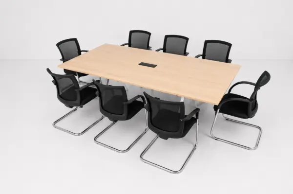 Martela Frankie Konferenztisch + 8x Trend Office Freischwinger