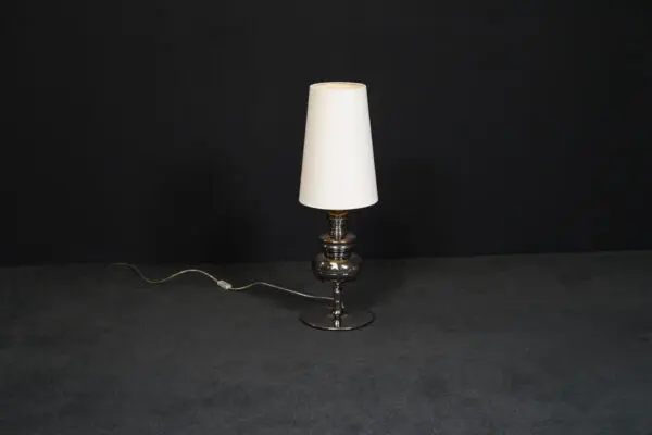 Metalarte Tischleuchte ‚Josephine M‘ Platin Stoff