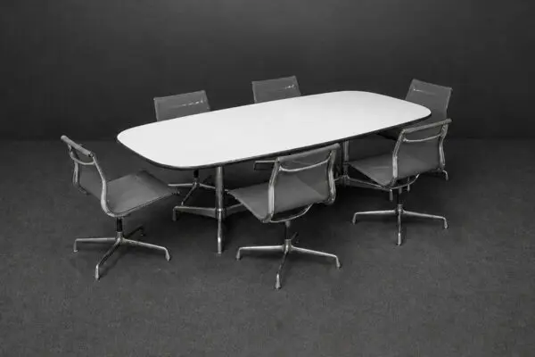 Vitra Segmented Table + 6x EA 105 Netz Grau