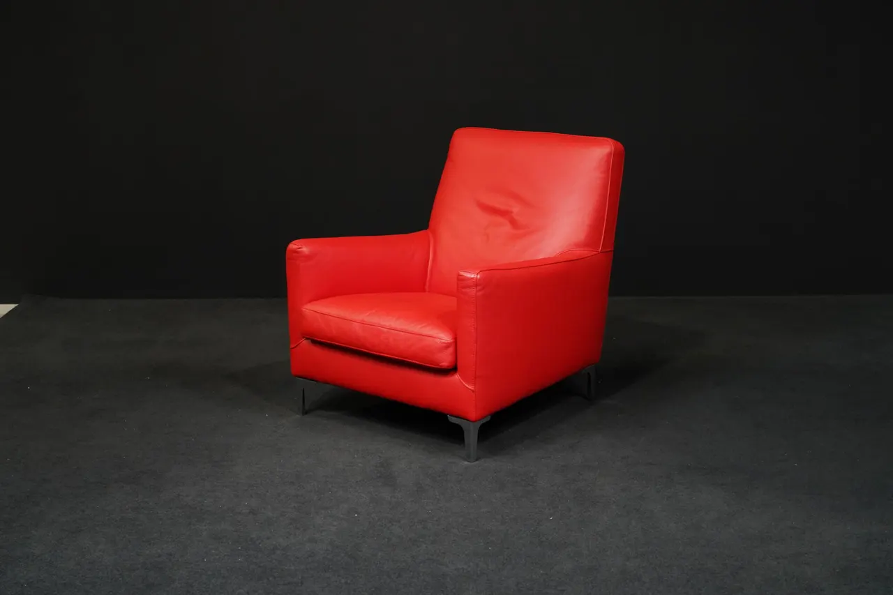 Saba Italia Sessel Leder Chrom — Bild 1