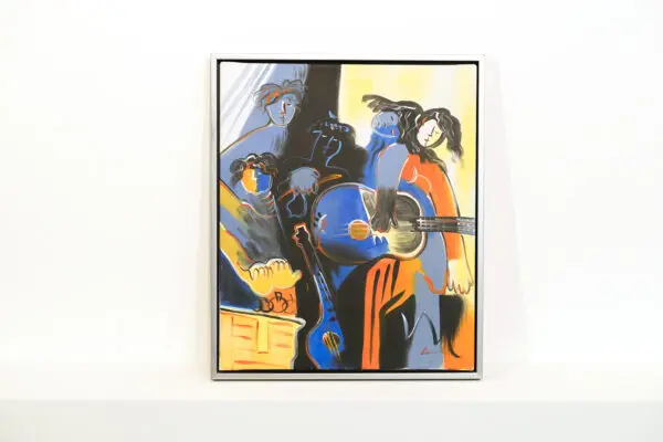 Gerahmtes Gemälde auf Leinwand
