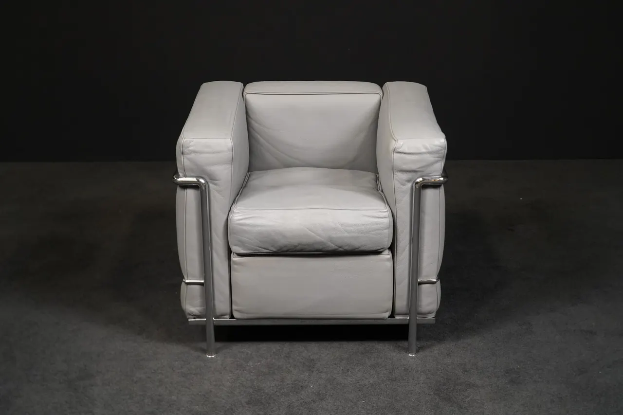 Cassina Sessel ‚LC2‘ Leder Chrom — Bild 1